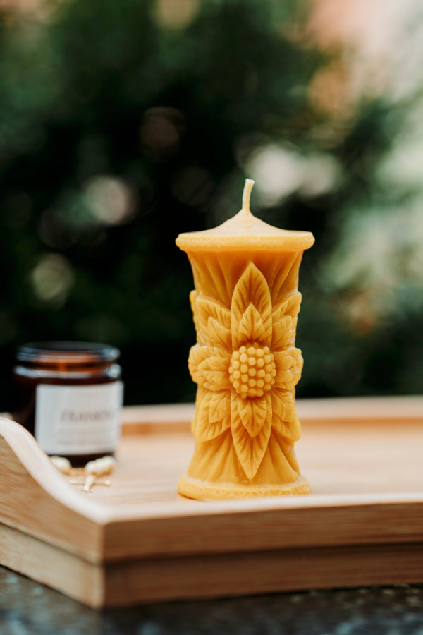 „Saulėgrąža“ – bičių vaško žvakė - Fons Misericordiae